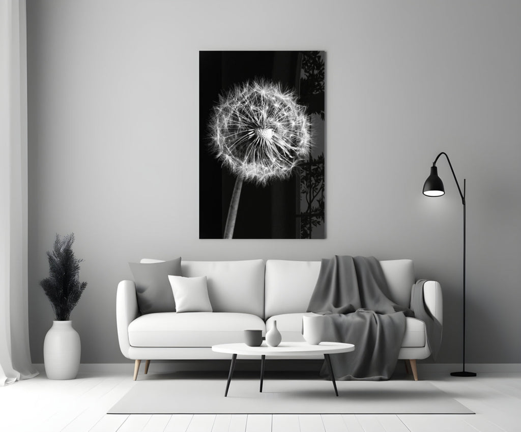 Dandelion Glass Wall Art