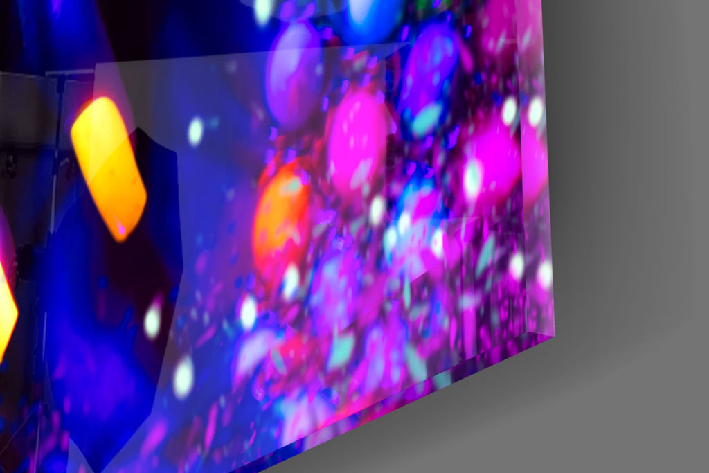 Neon Woman Glass Wall Art