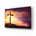 Cross Glass Wall Art