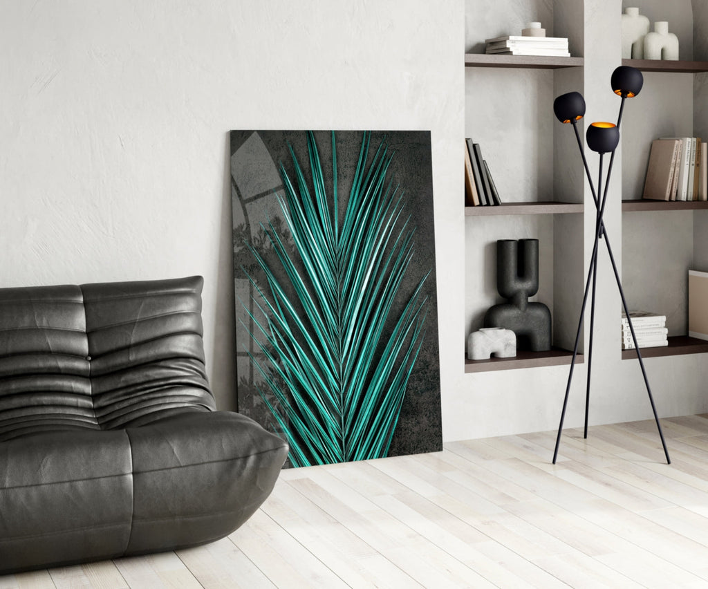Areca Bunch Glass Wall Art
