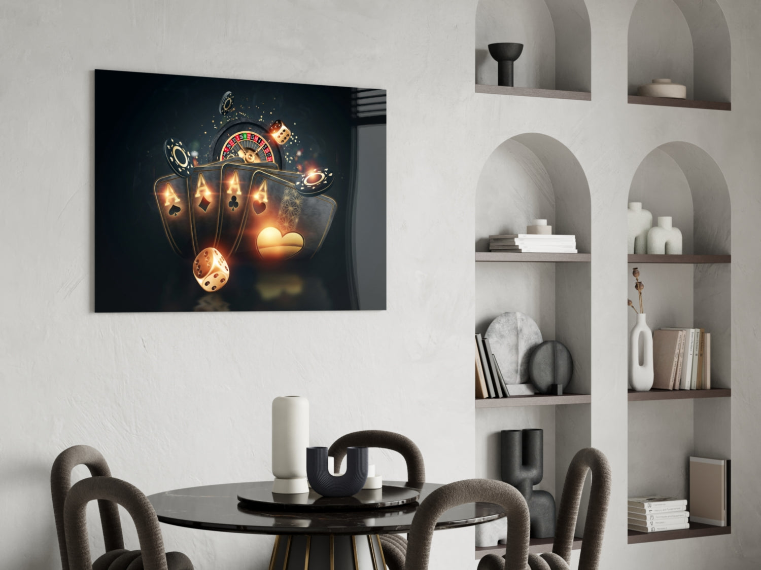 Gambler's Guns Glass Wall Art