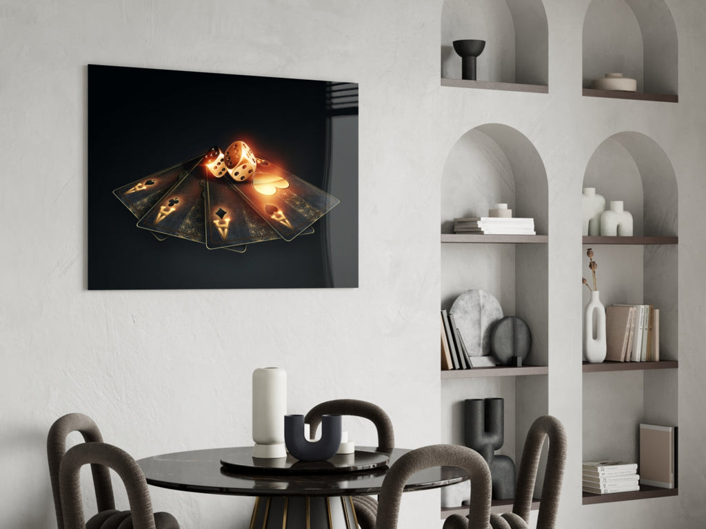 Gambler's Guns Glass Wall Art
