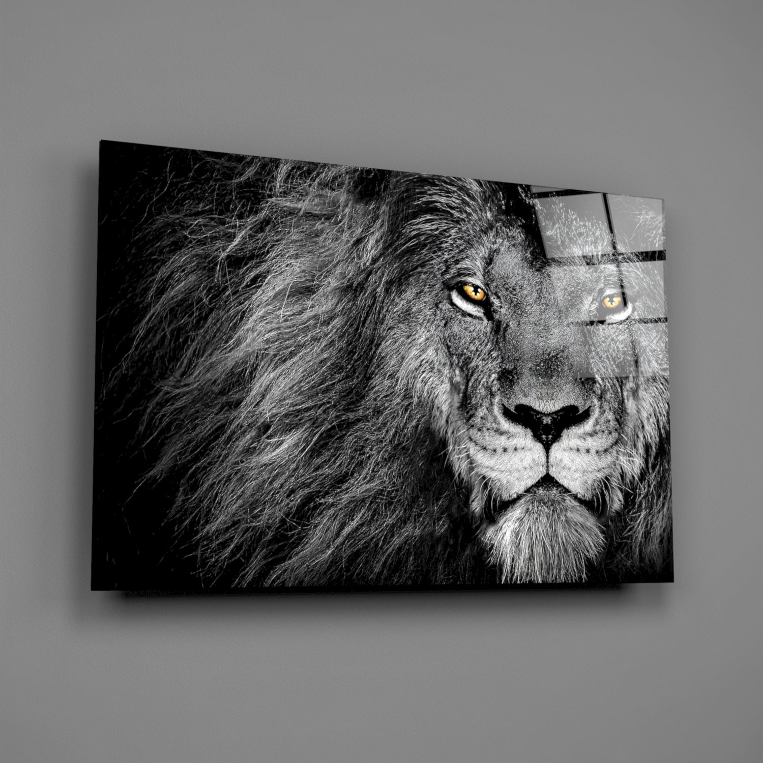 Lion Glass Wall Art