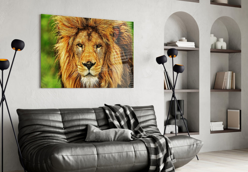 Lion Glass Wall Art
