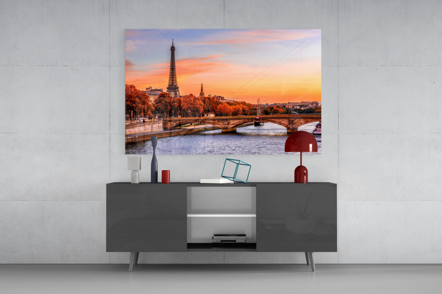 Eiffel Tower Glass Wall Art