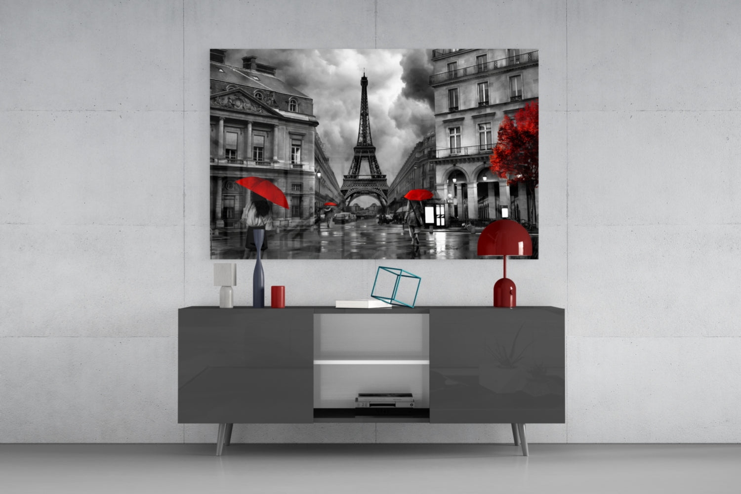 Eiffel Tower Glass Wall Art