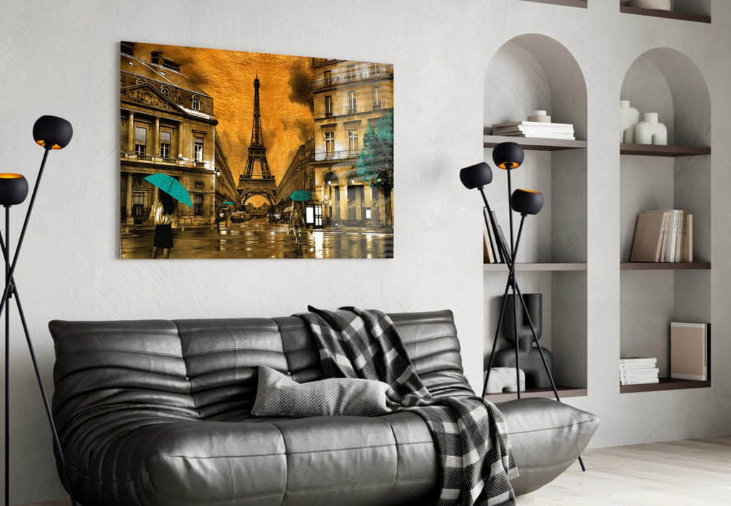 Eiffel Tower Glass Wall Art