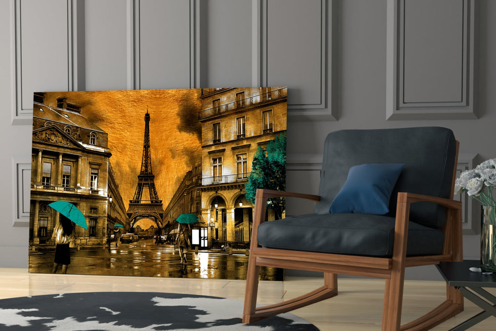 Eiffel Tower Glass Wall Art